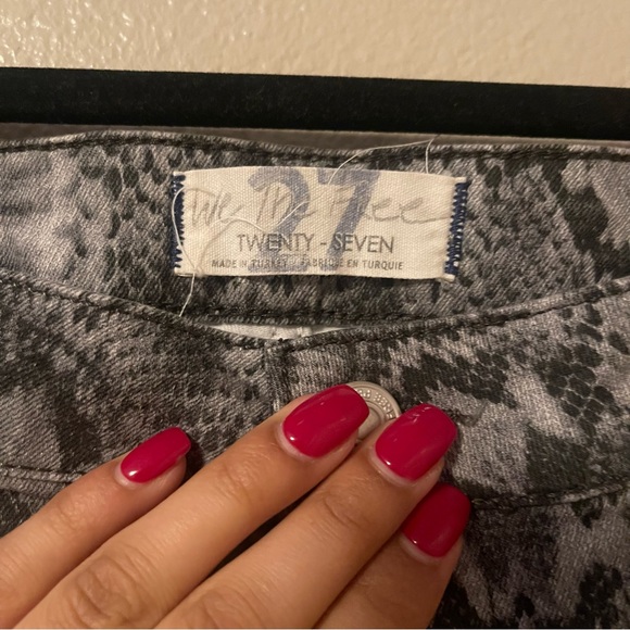 WE THE FREE Just Float On Snake Print Flare Jean - Picture 7 of 7